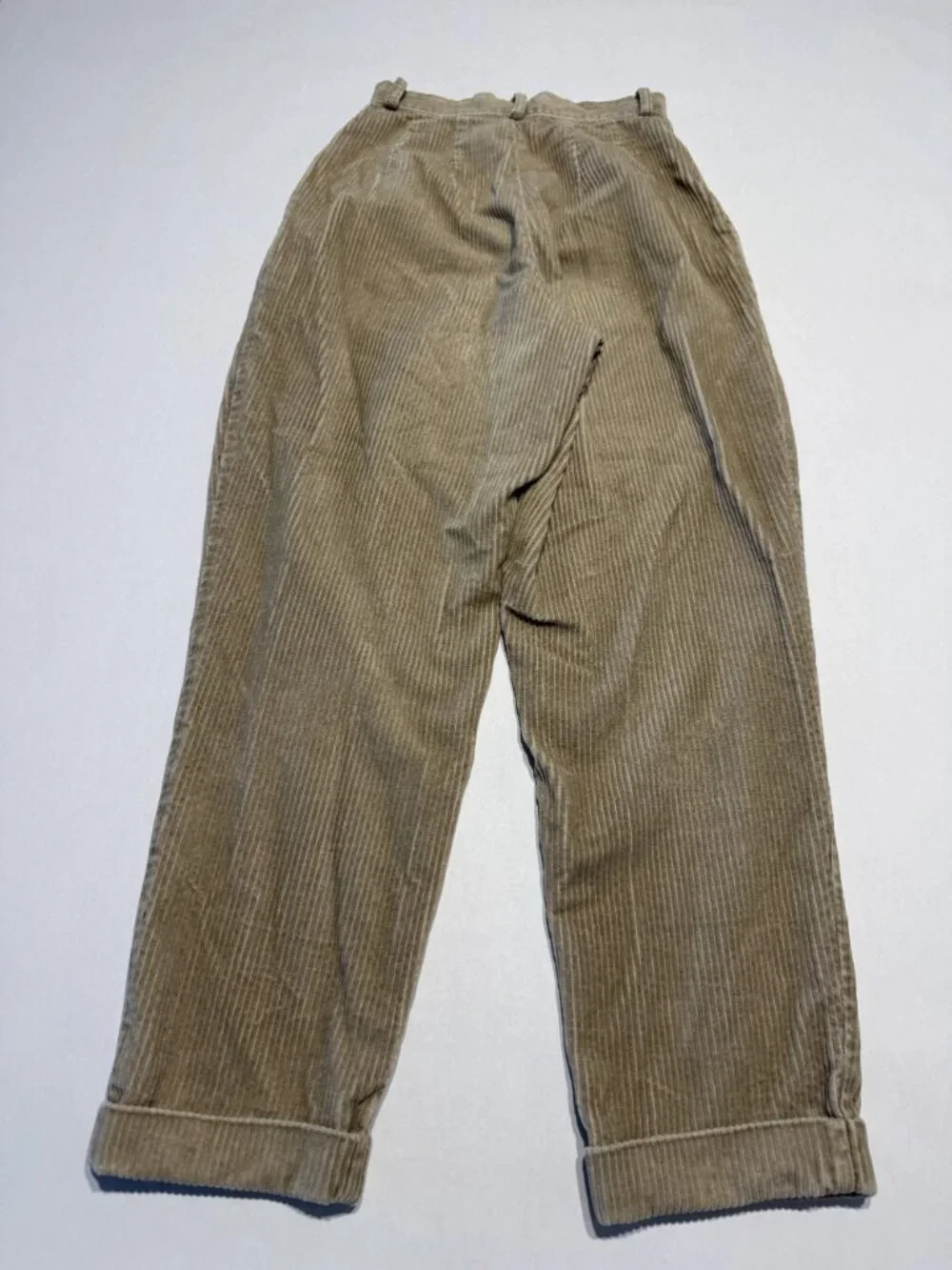 Gap Tan Brown Corduroy Pleated High-Rise Pants Women's Size 1/2 - Picture 3 of 8
